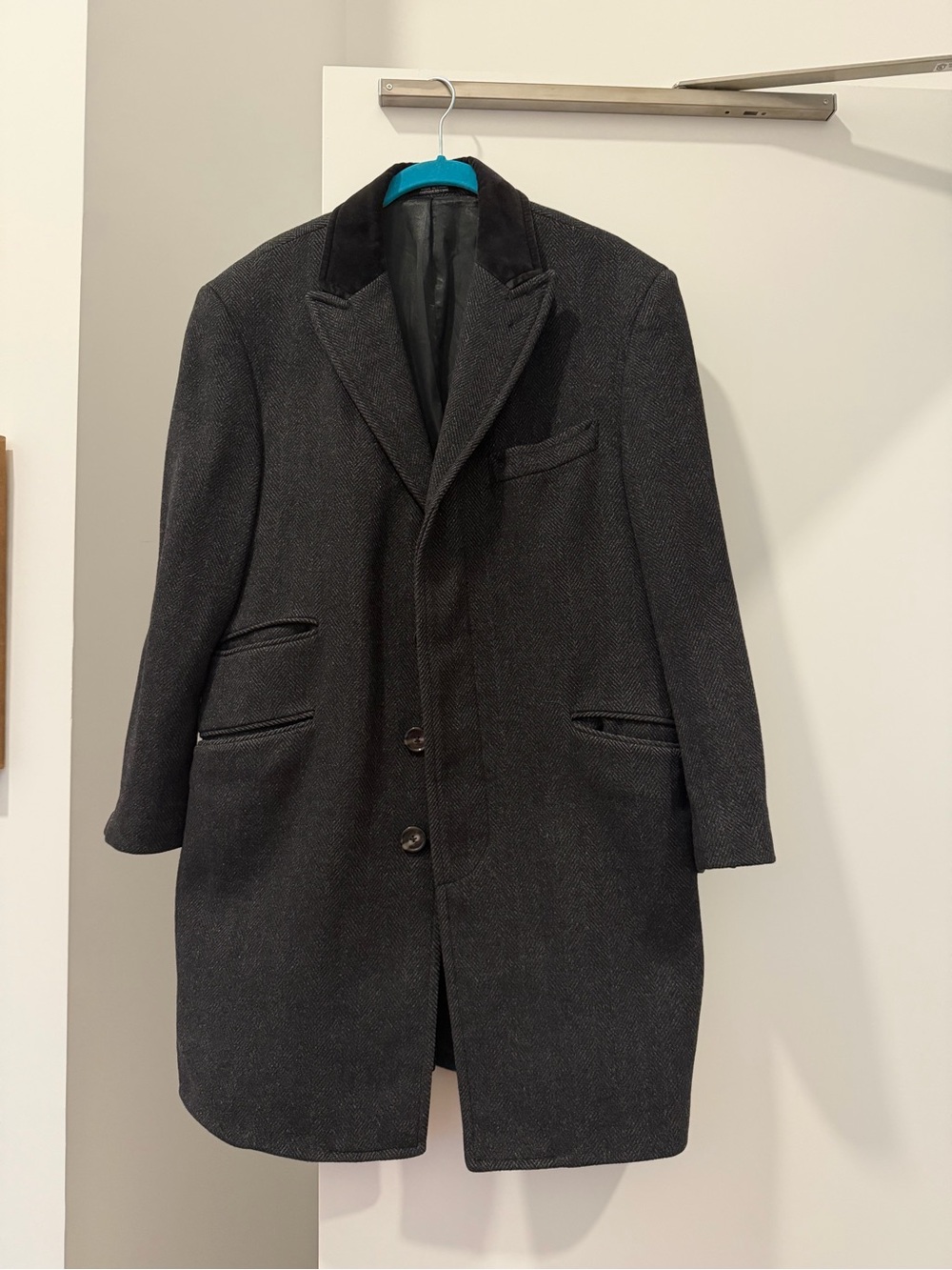 Black Men's Blazer - Classic Tailored Jacket wool